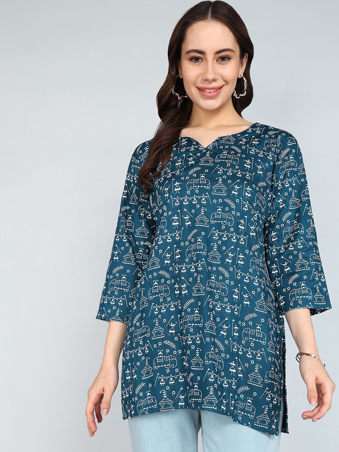 

Tviksha Fashion Printed Kurti, Blue