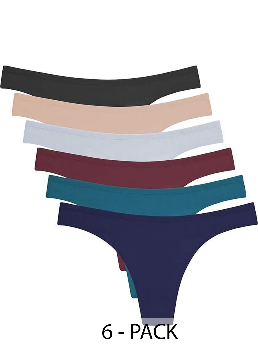 

Diving Deep Pack of 6 Thongs Briefs, Multi