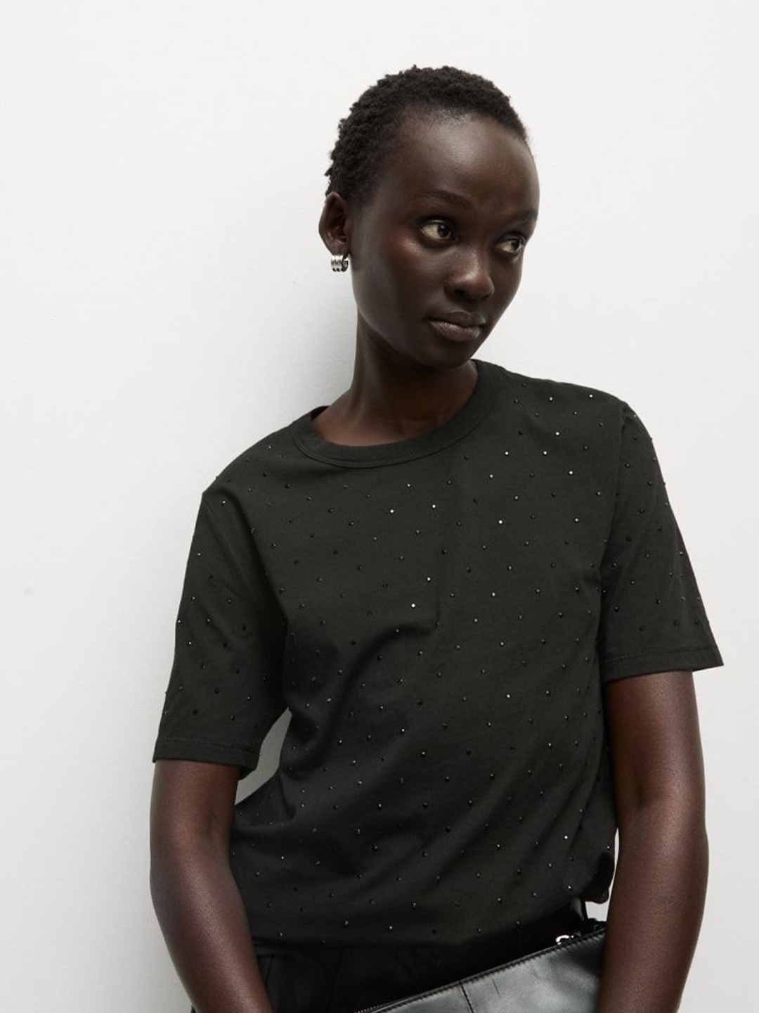 

Marks & Spencer Cotton Styled Back Top, Black