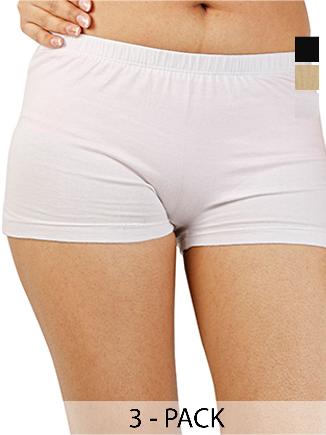 

Diving Deep Pack of 3 Boy Shorts Briefs, Beige