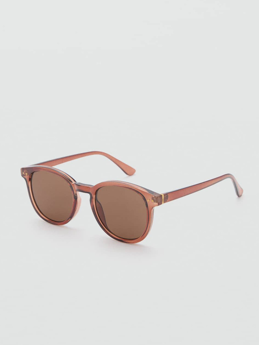 

MANGO MAN Oval Sunglasses with UV Protected Lens 87050606, Brown