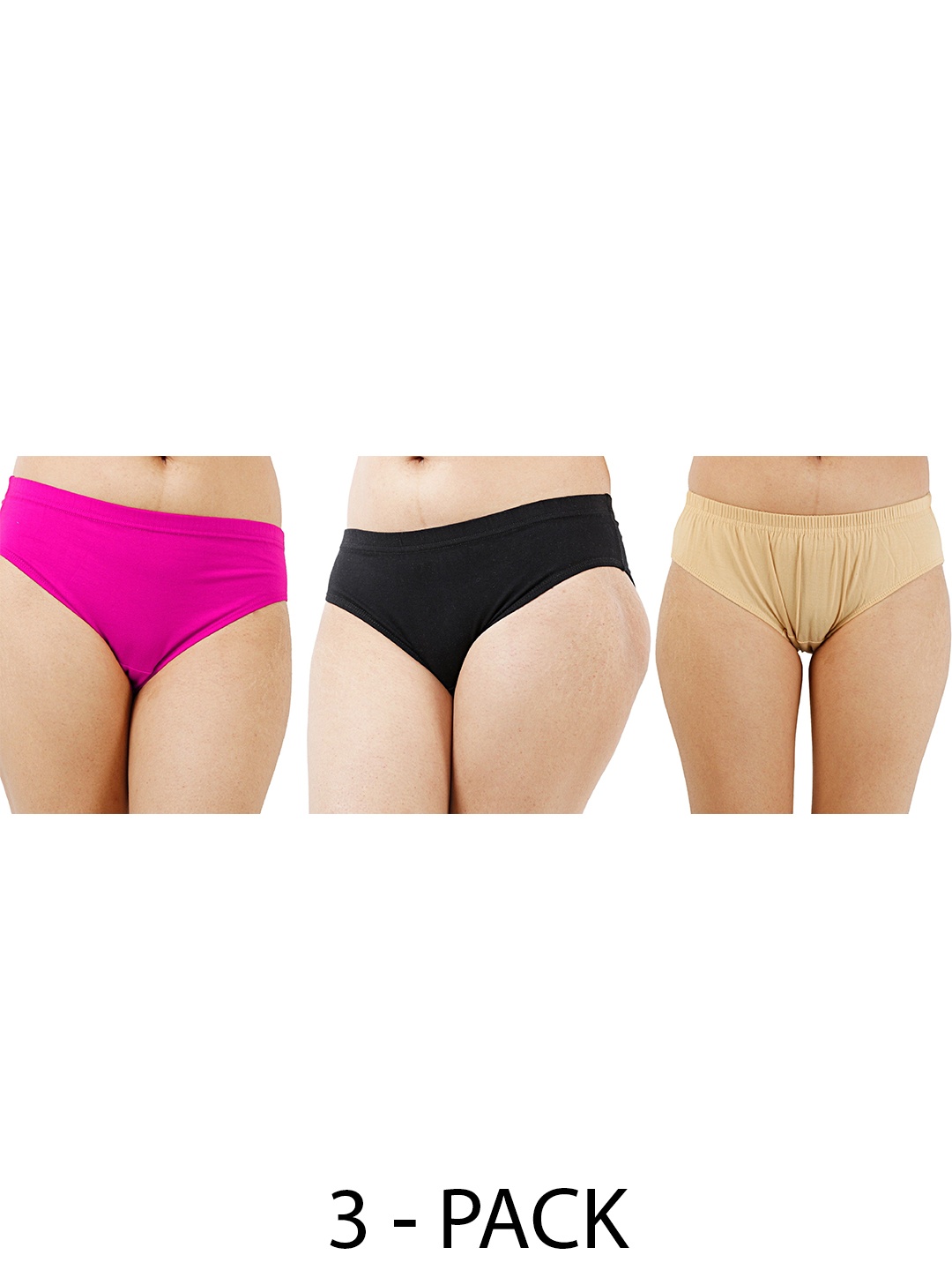 

Diving Deep Women Pack of 3 Hipster Briefs, Pink