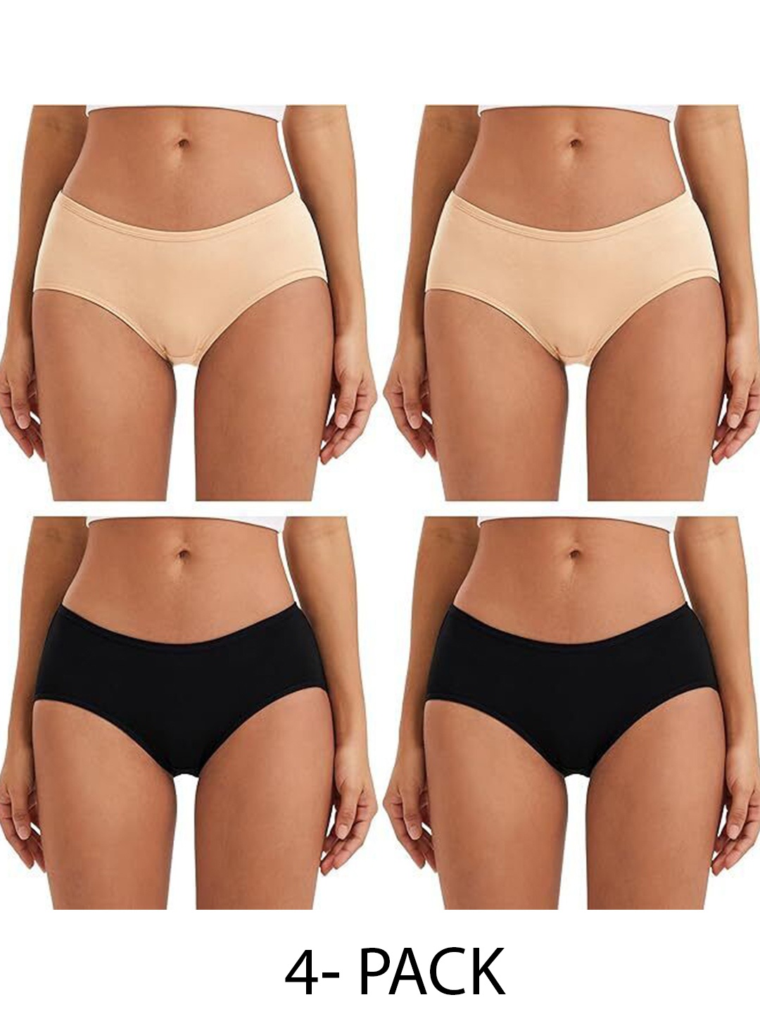 

Diving Deep Pack of 4 Hipster Briefs, Beige