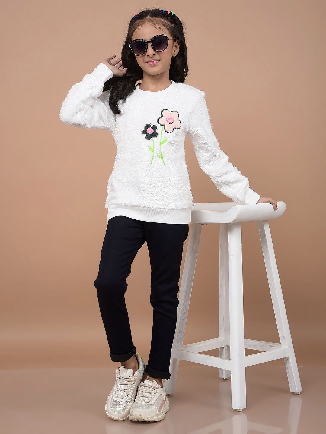 

Crimsoune Club Girls Sweatshirt, White
