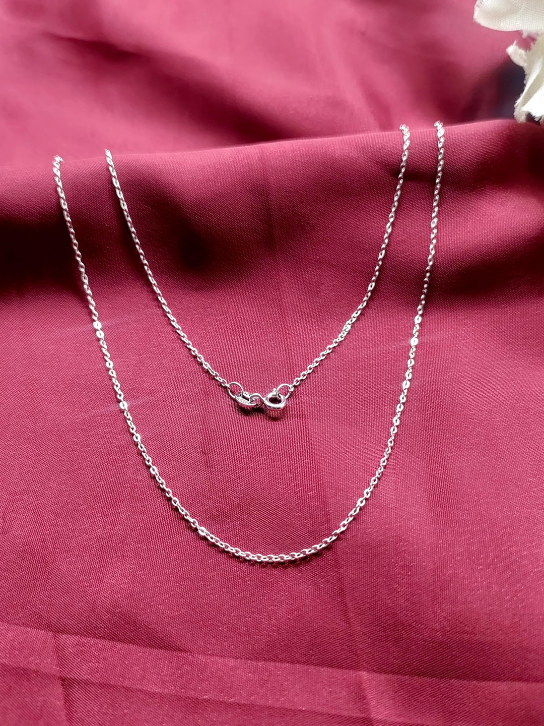 

AMONROO Unisex Sterling Silver Rhodium-Plated Chain