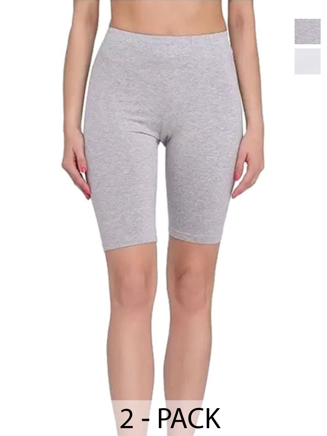 

Diving Deep Women Pack of 2 Cotton Boy Shorts, Grey