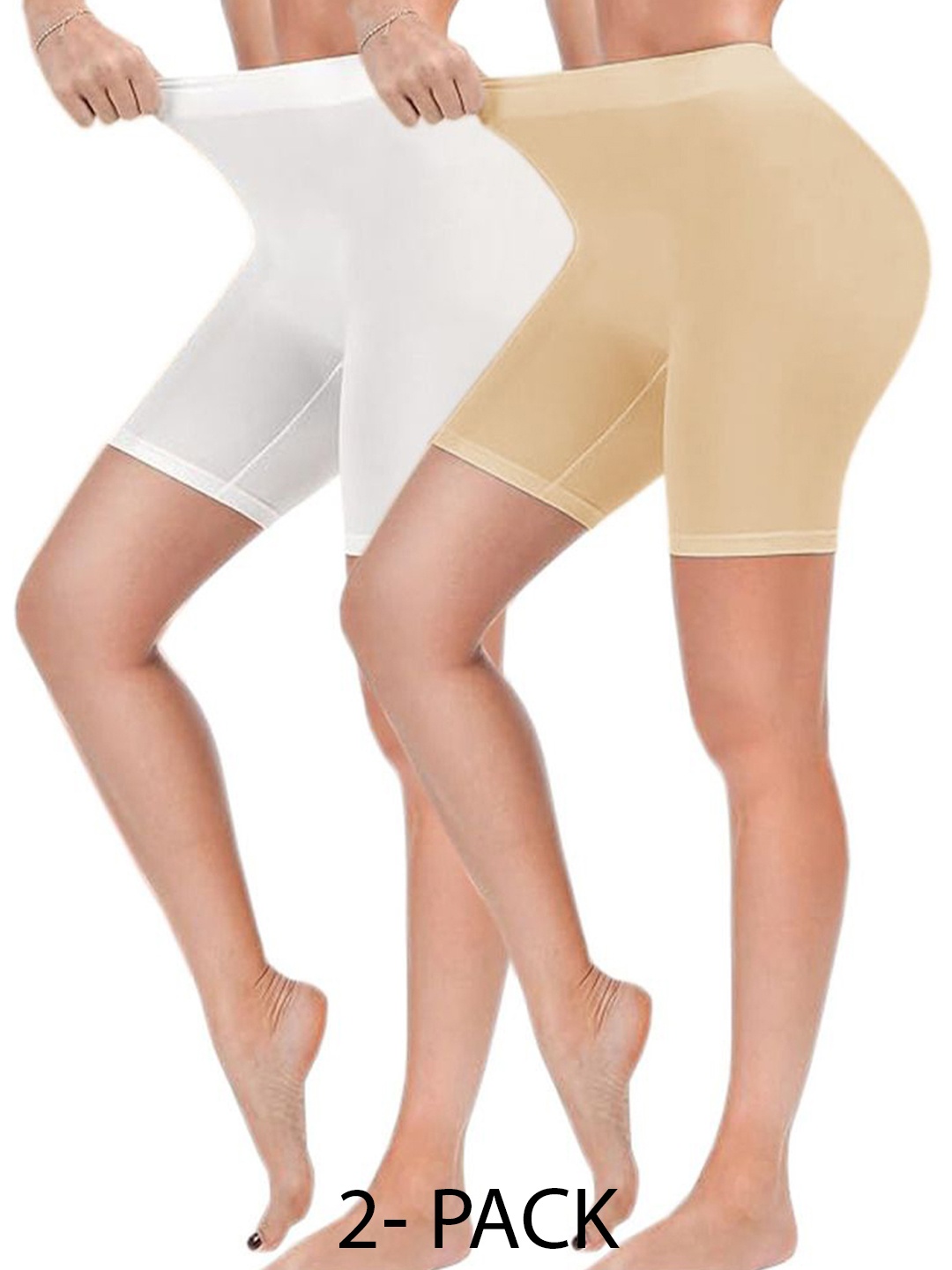 

Diving Deep Women Pack of 2 Boy Shorts Briefs, White
