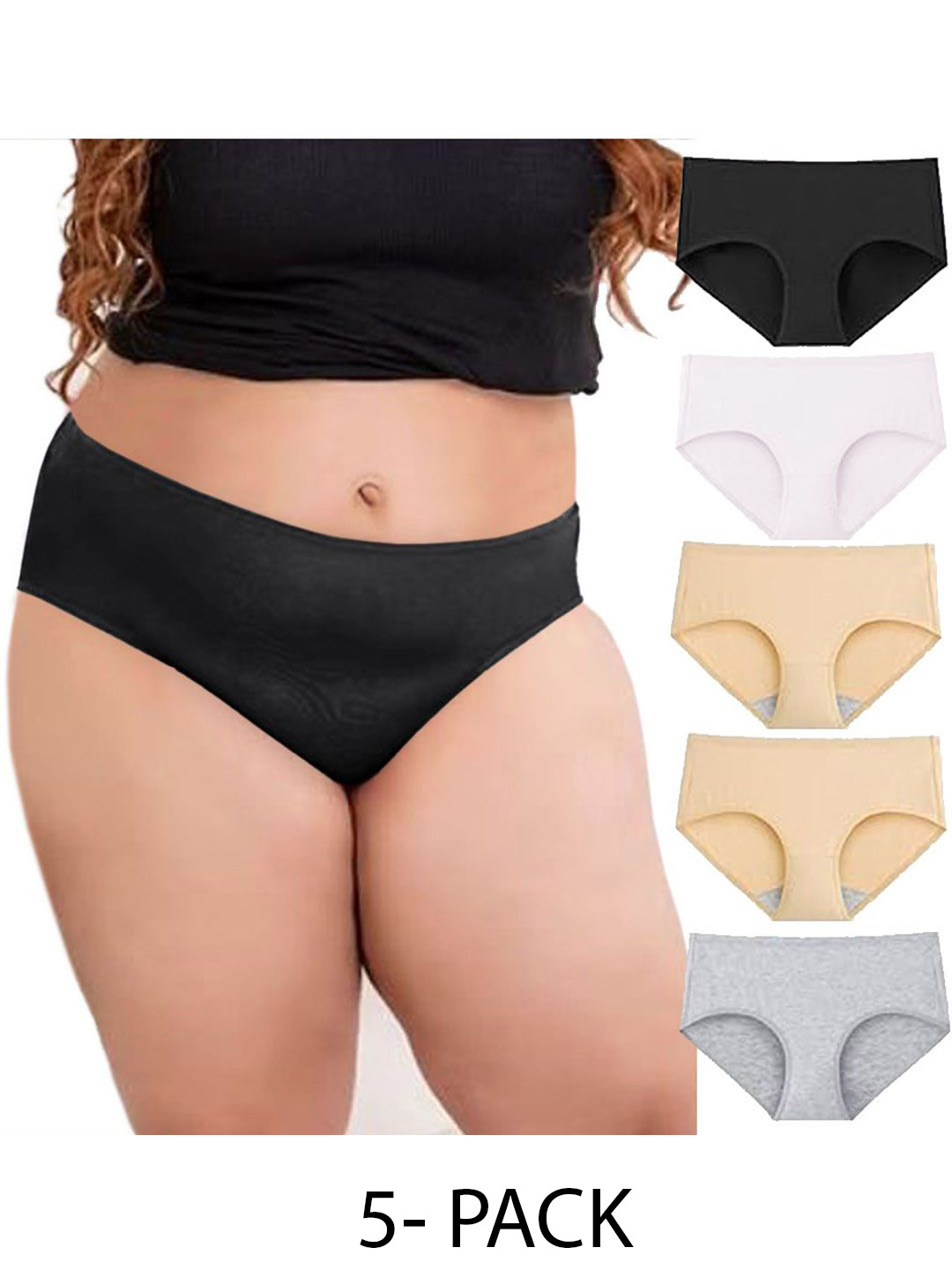 

Diving Deep Women Pack of 5 Cotton Assorted Hipster Briefs