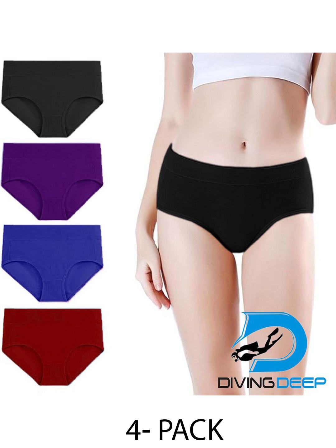 

Diving Deep Pack of 4 Hipster Briefs, Multi