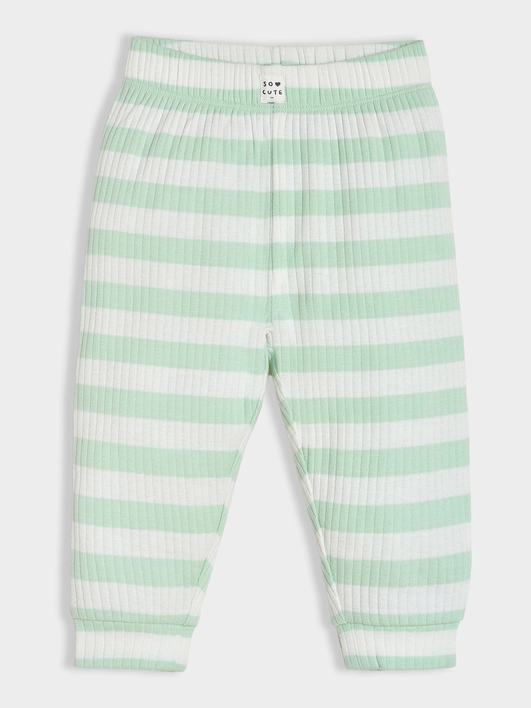 

MiArcus Infants Striped Cotton Lounge Pants, Green