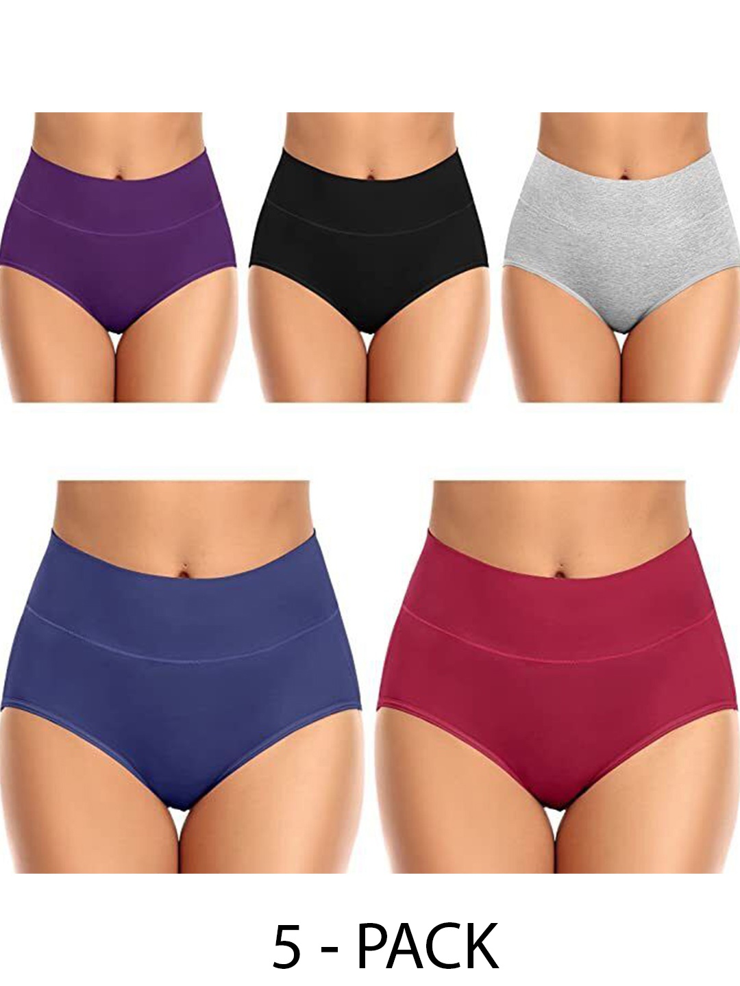 

Diving Deep Women Pack of 5 Cotton Assorted Hipster Briefs