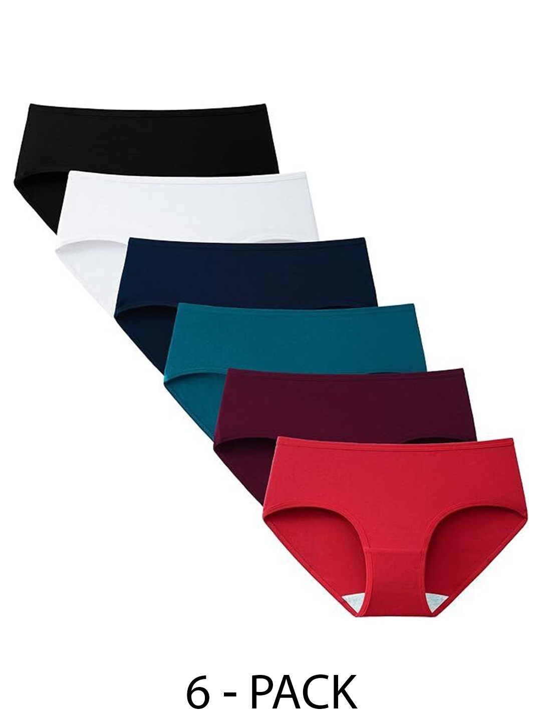 

Diving Deep Pack of 6 Cotton Hipster Briefs, Red