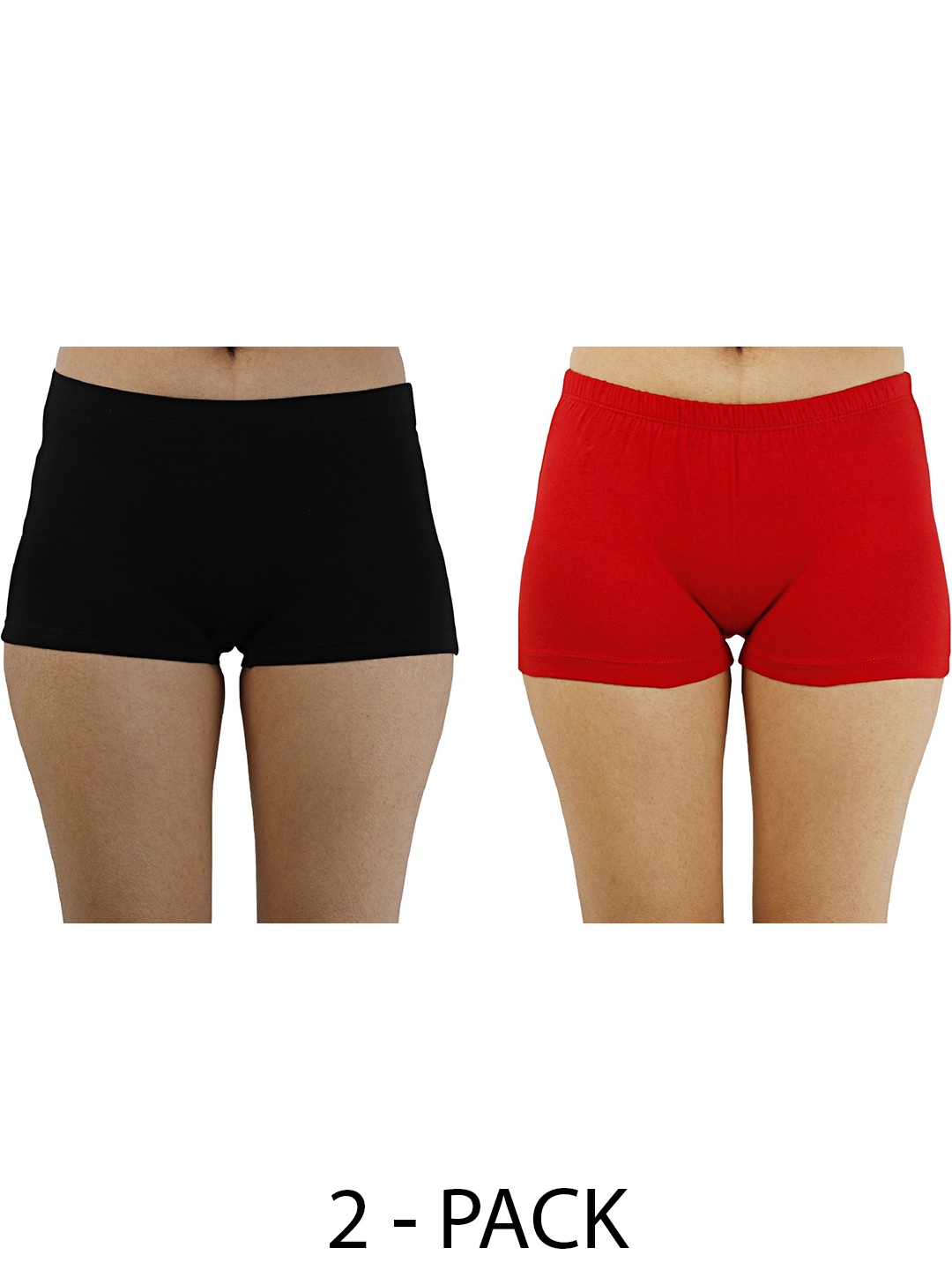 

Diving Deep Women Pack of 2 Boy Shorts Briefs, Black