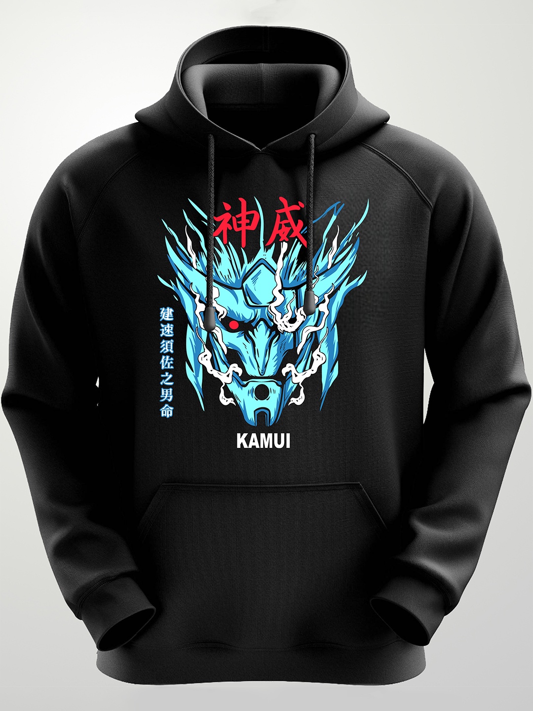 

zentik Men Printed Hooded Sweatshirt, Black