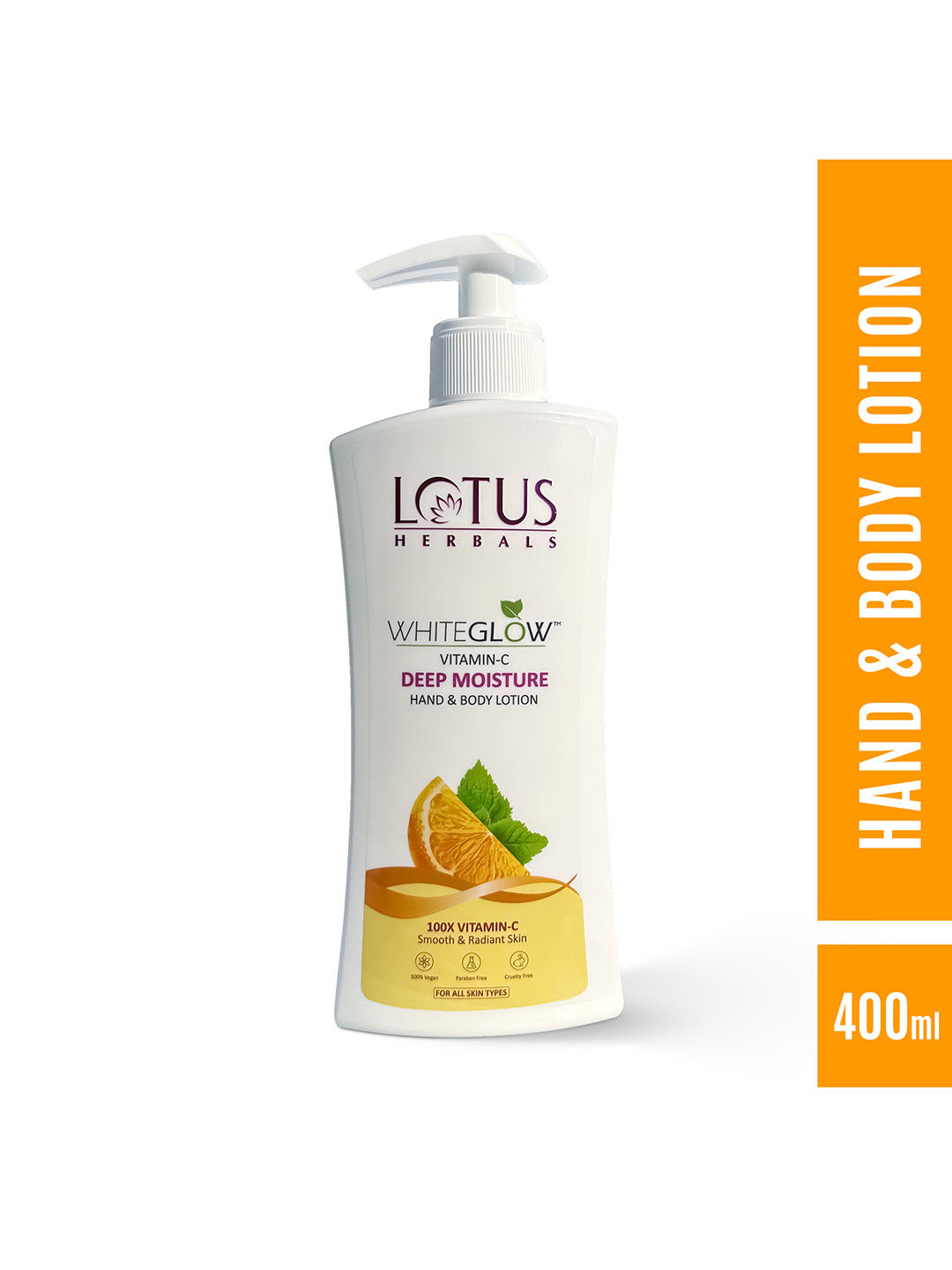 

Lotus Herbals WhiteGlow Vitamin C Deep Moisture Hand & Body Lotion - 400ml, White