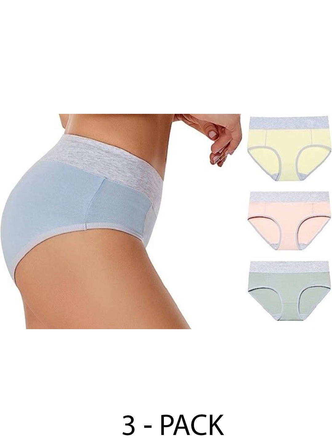 

Diving Deep Women Pack of 3 Cotton Hipster Briefs, Assorted
