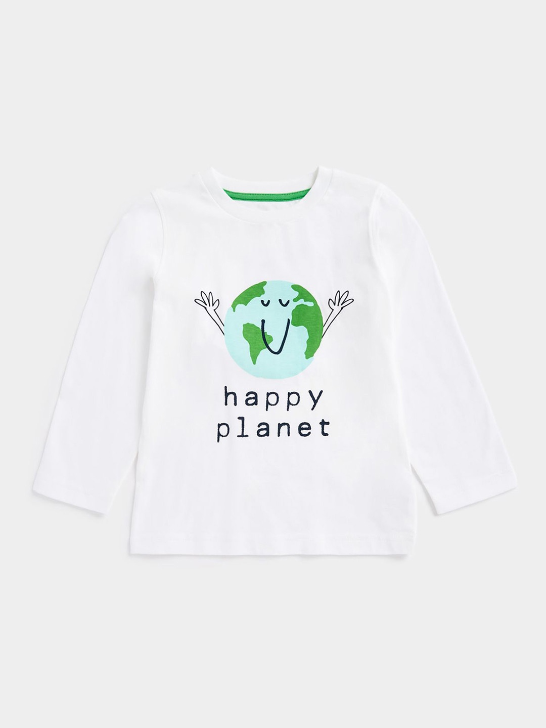 

mothercare Boys Graphic Printed Round Neck Cotton T-shirt, White