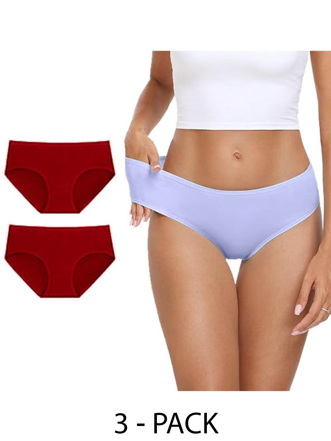 

Diving Deep Pack of 3 Cotton Hipster Briefs, Lavender