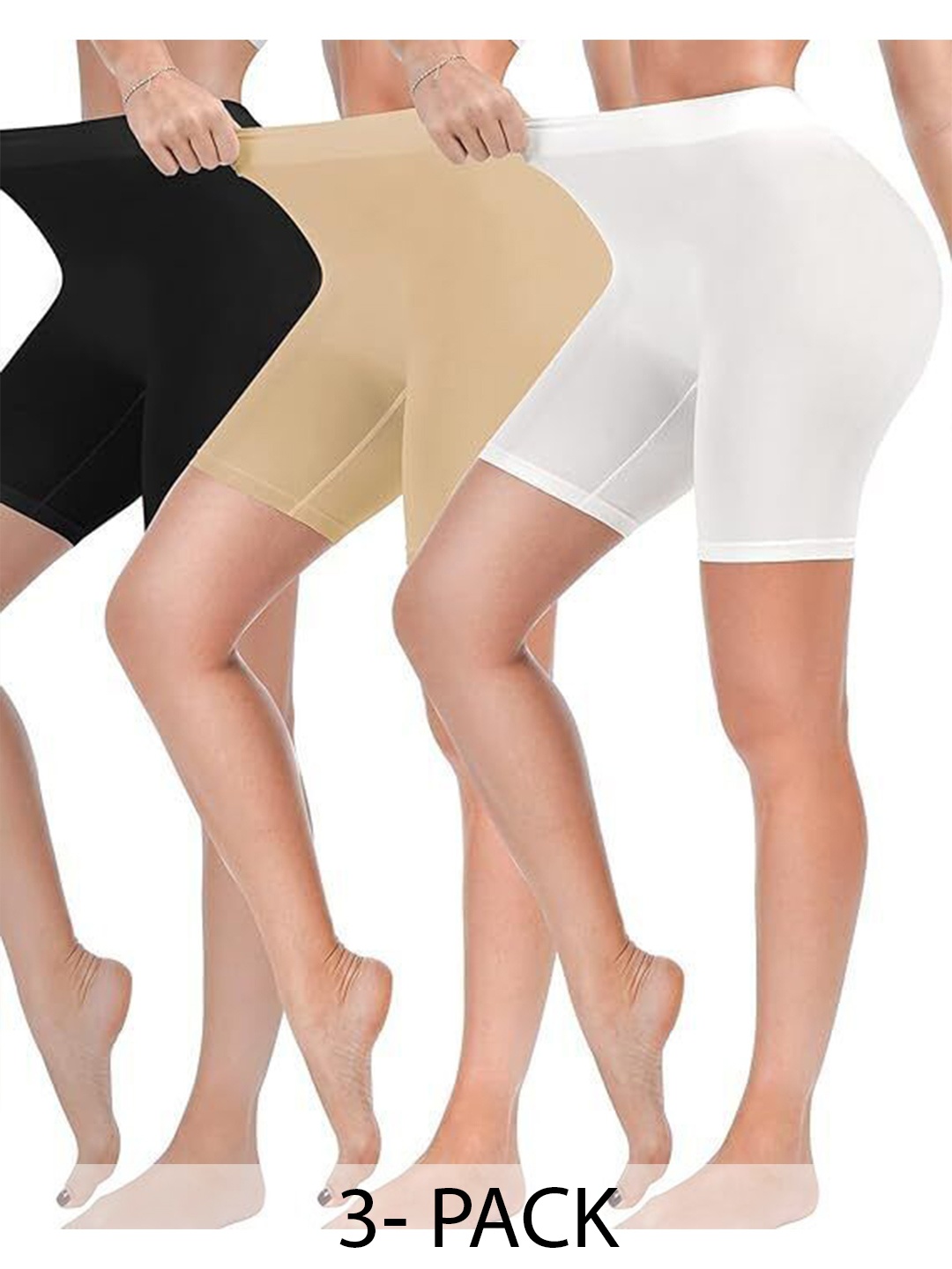 

Diving Deep Women Pack of 3 Cotton Boy Shorts Briefs, Assorted