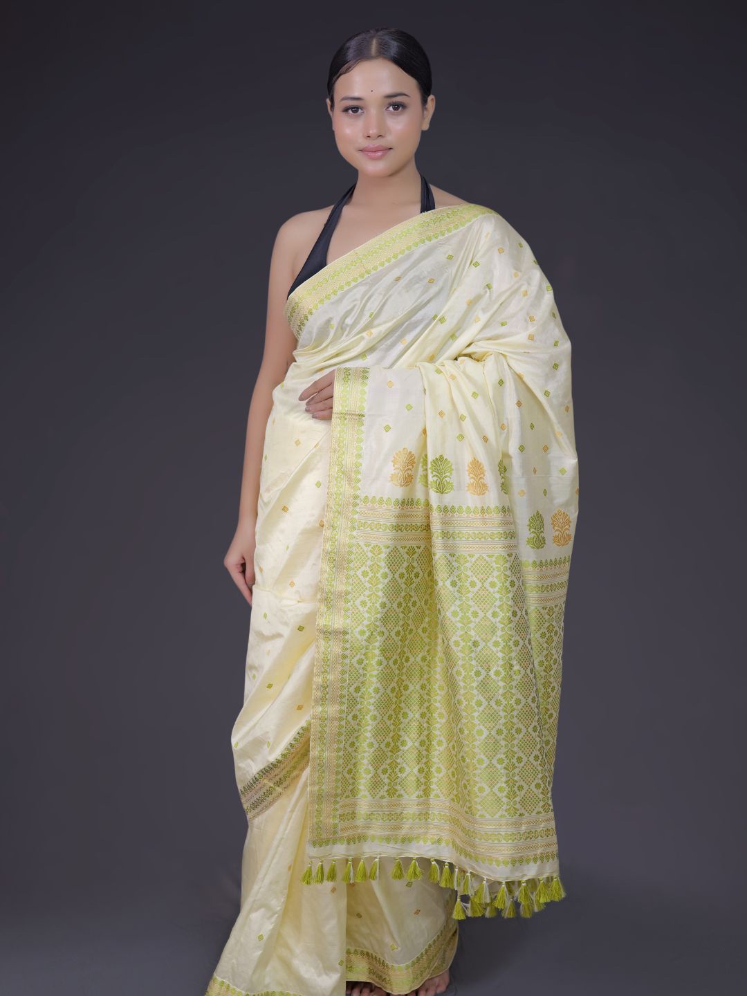 

Mayuri Silk Zari Pure Silk Saree, Off white