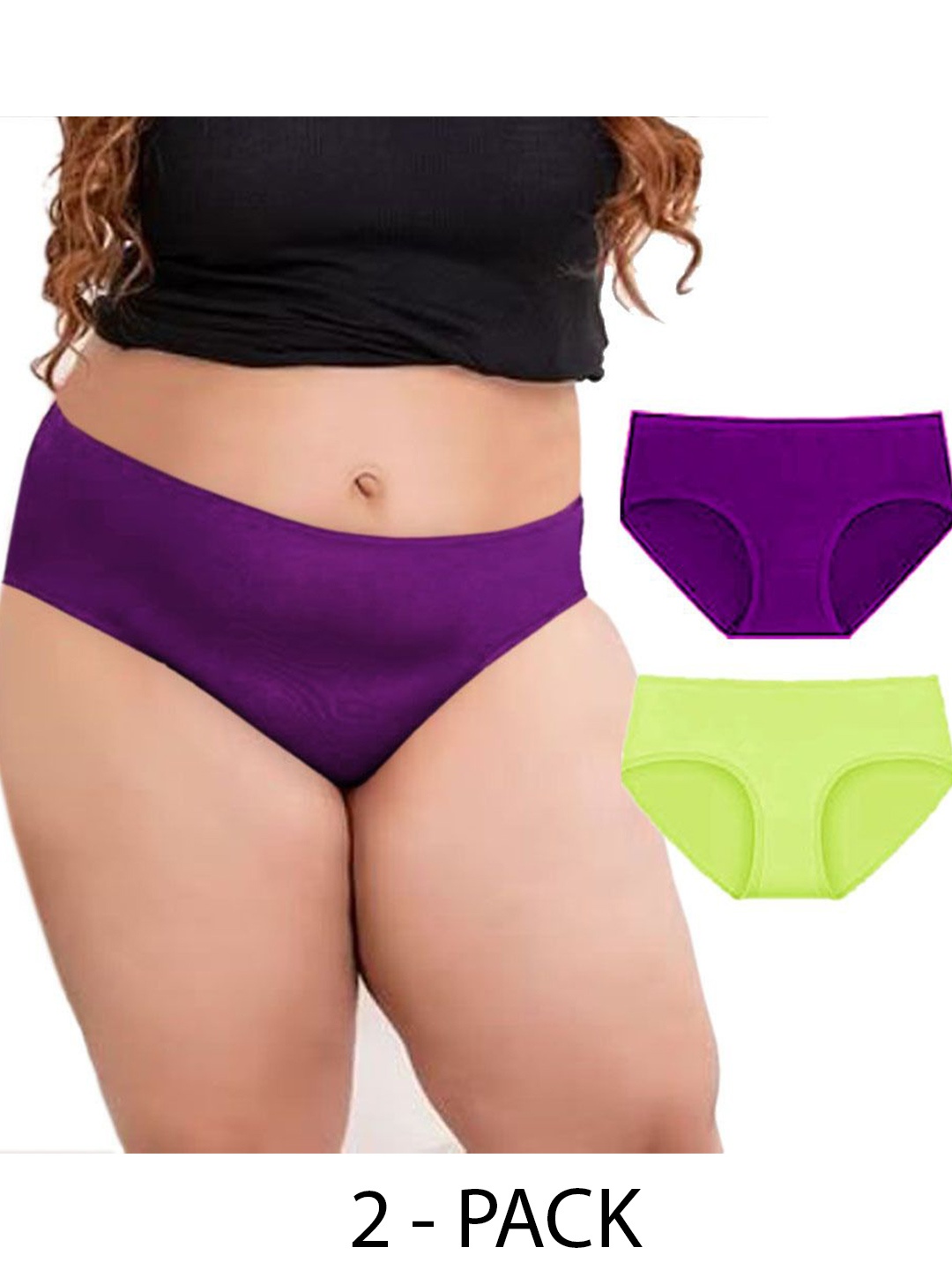 

Diving Deep Women Pack of 2 Cotton Hipster Briefs, Assorted