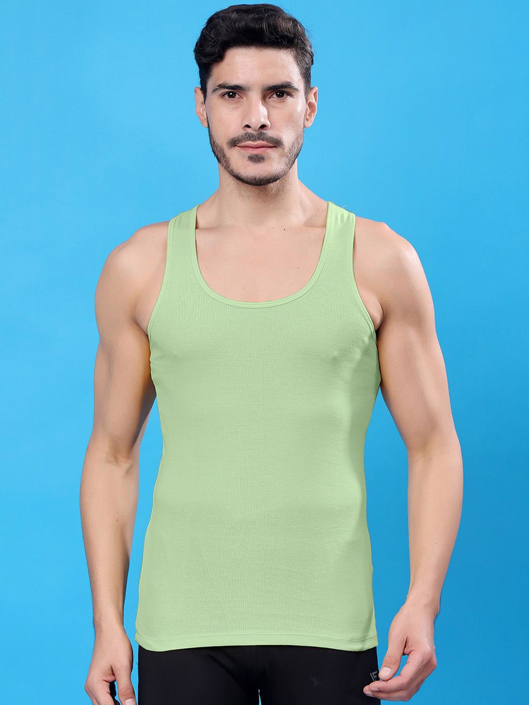 

FBAR Men Bio-Wash Pure Cotton Innerwear Vest 160125FBR-33, Sea green