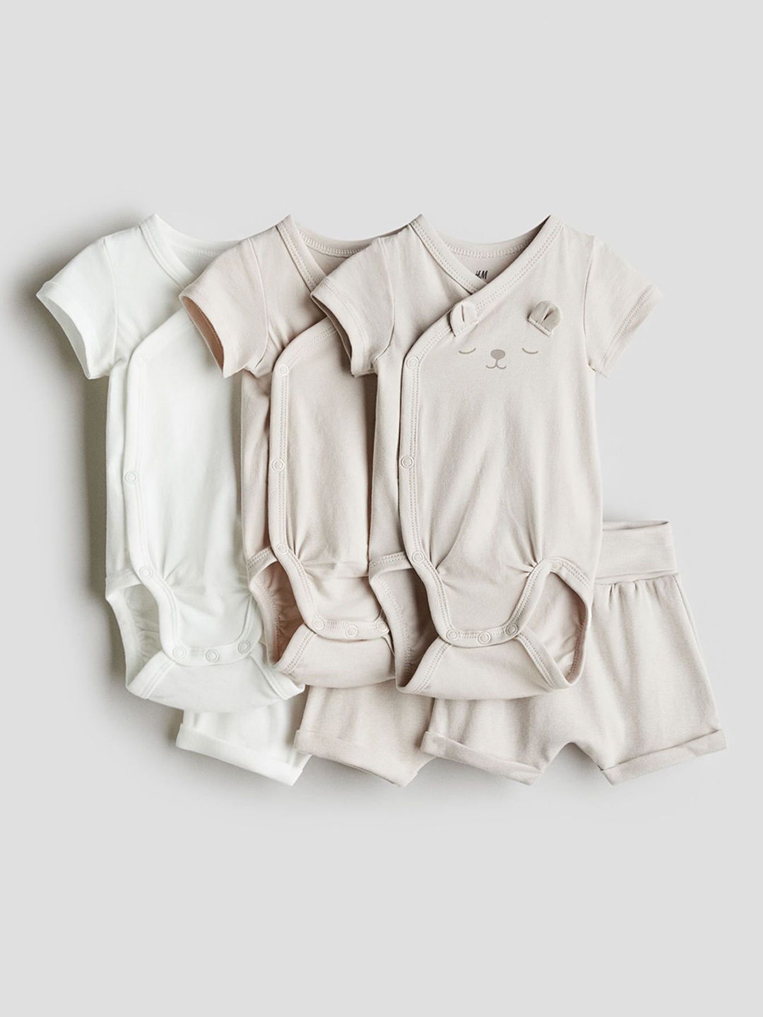 

H&M Infants Boys 6-Piece Jersey Set, Beige