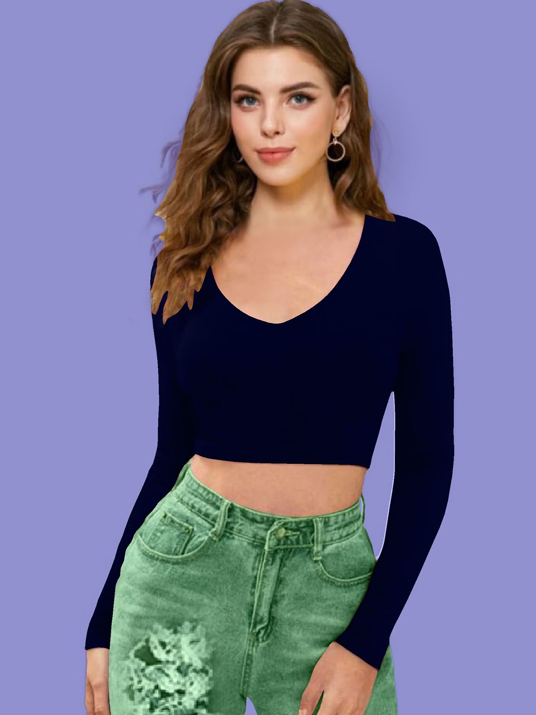 

Dream Beauty Fashion Crop Top, Navy blue