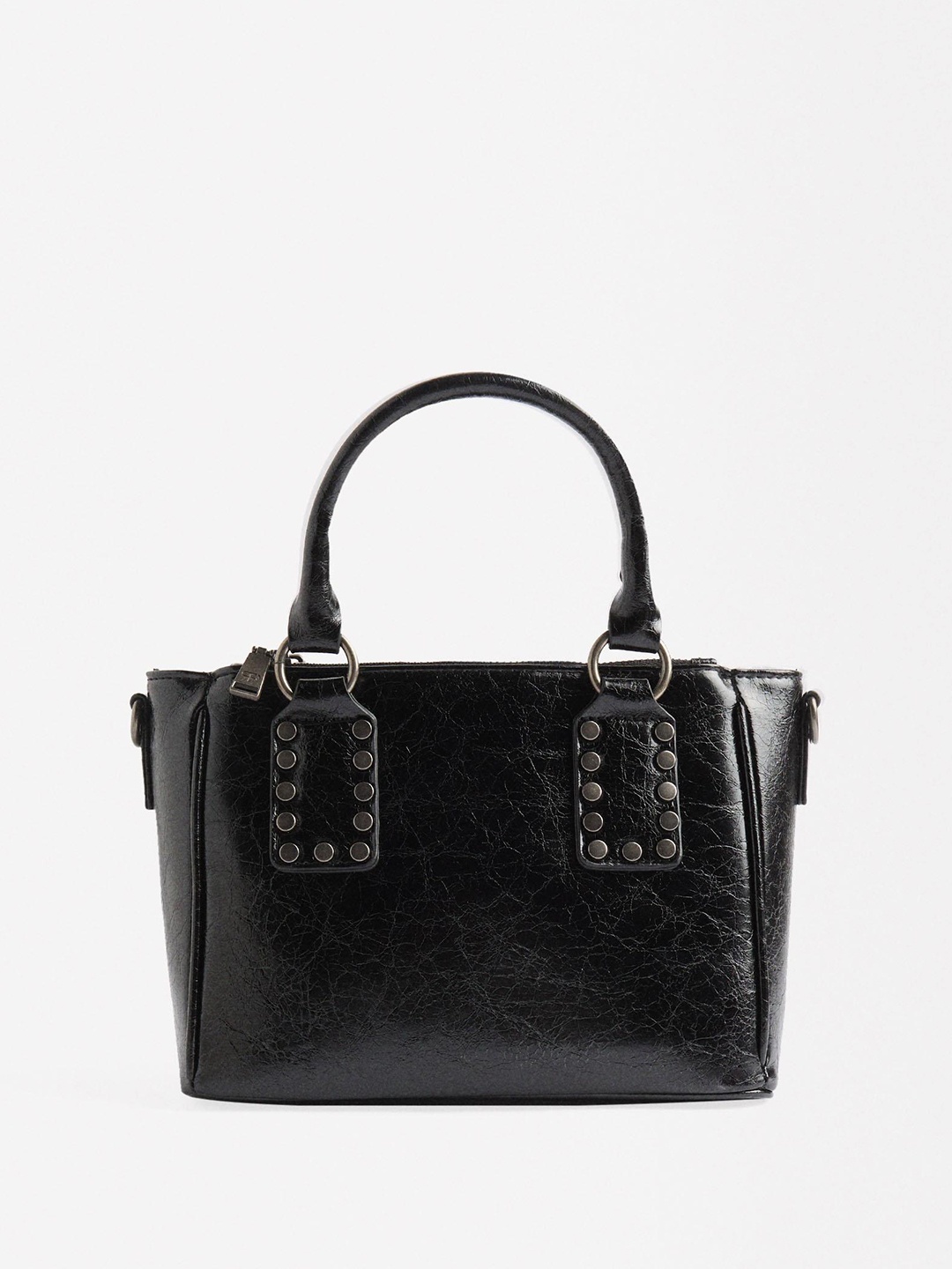 

PARFOIS Textured Structured Handheld Bag, Black