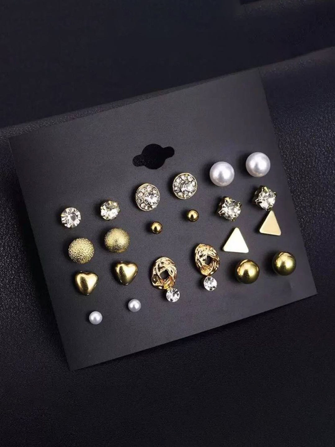 

PolluxCraft Contemporary Studs Earrings, Gold