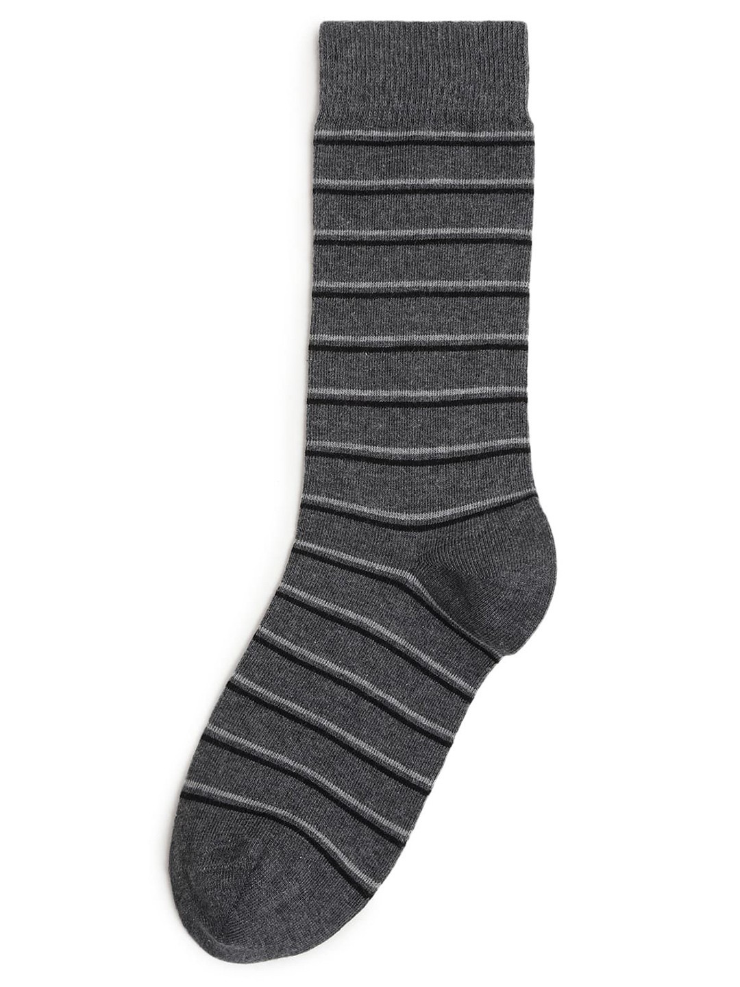 

Marks & Spencer Men Striped Ankle Length Scoks, Grey