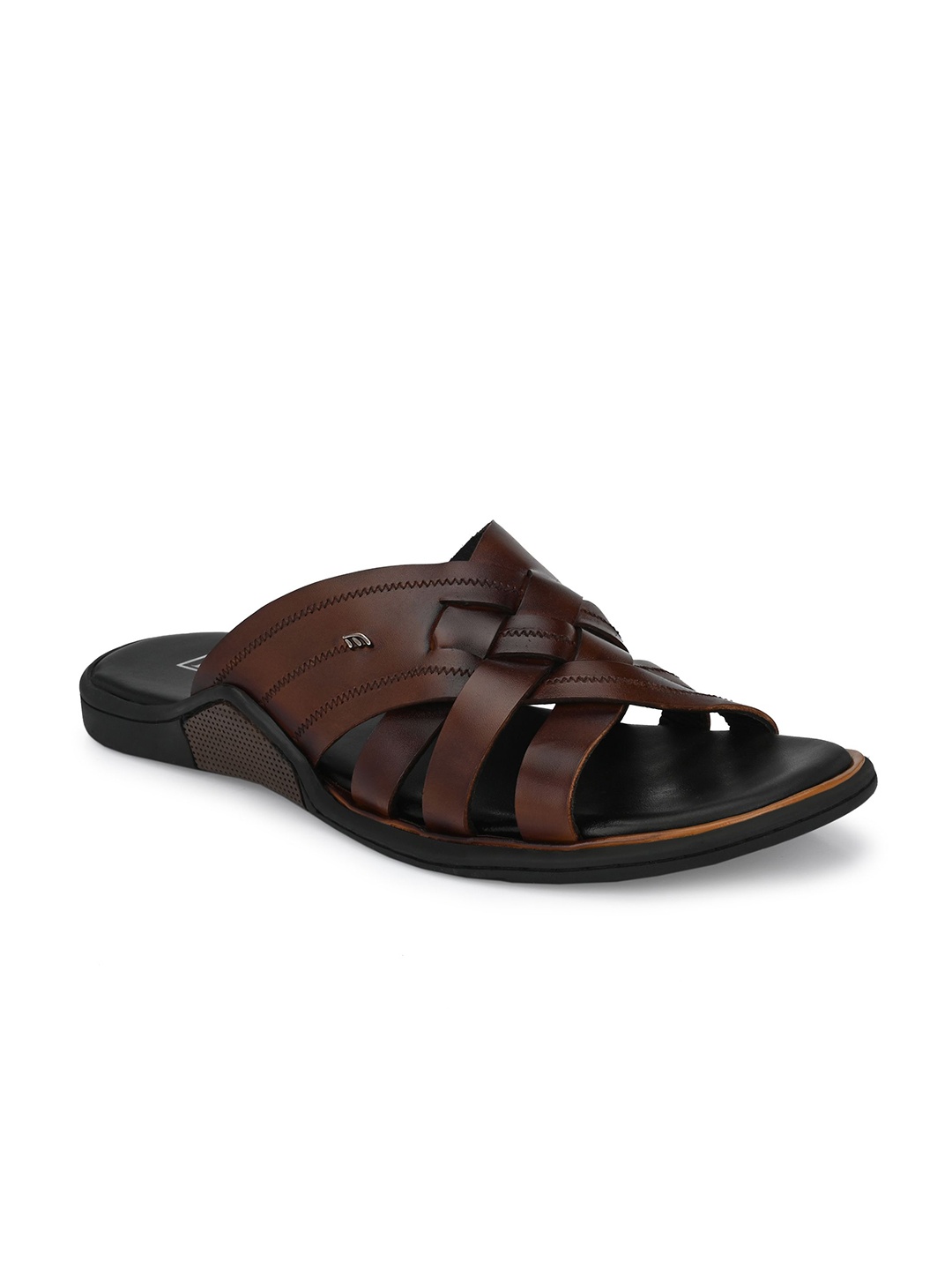 

Egoss Men Genuine Leather Comfort Sandals, Brown