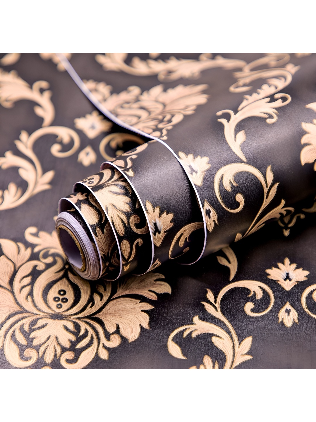 

ANNA CREATIONS Black & Brown Printed Decorative Wallpaper