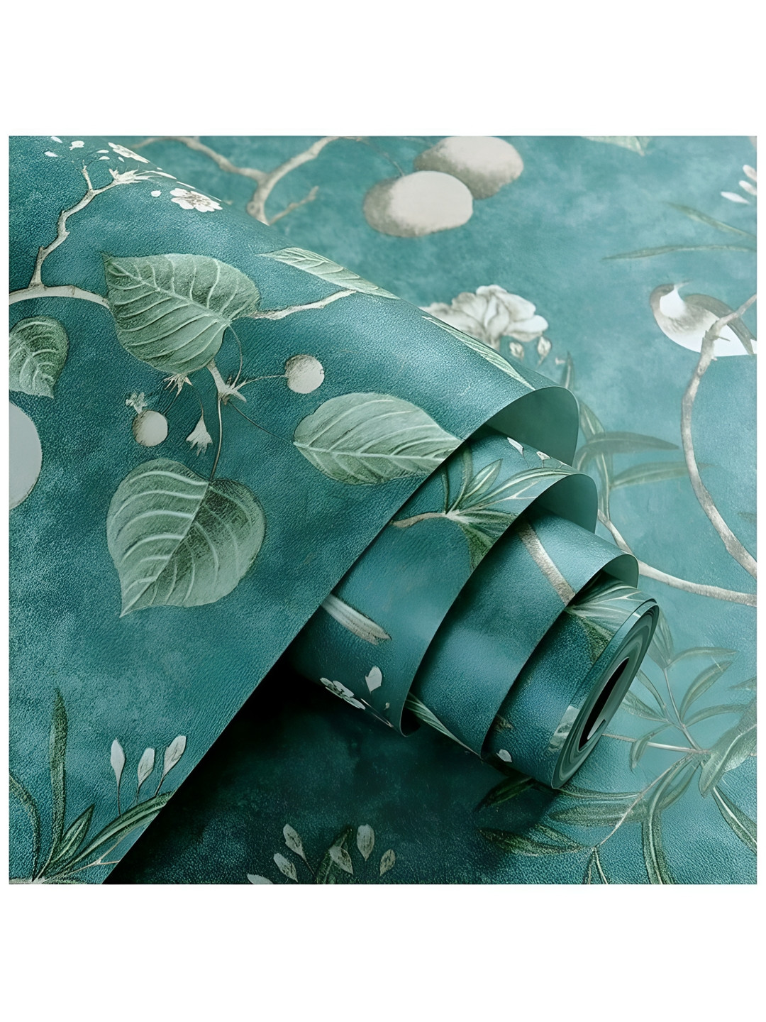 

ANNA CREATIONS Green & Off White Printed Decorative Wallpaper