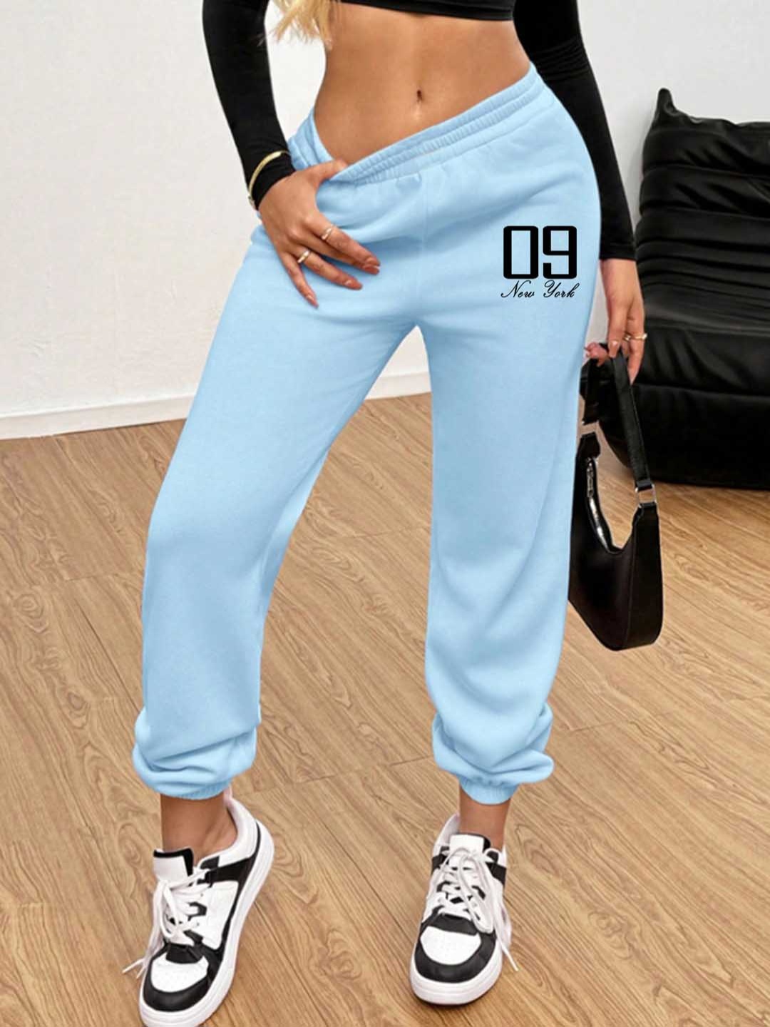 

TABADTOD Women Printed Relaxed Loose Fit Joggers Trousers, Blue