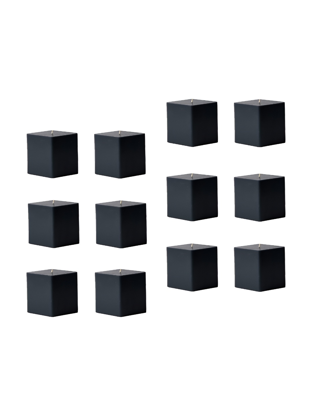 

atorakushon Black 12 Pieces Scented Squre Cube Pillar Candle