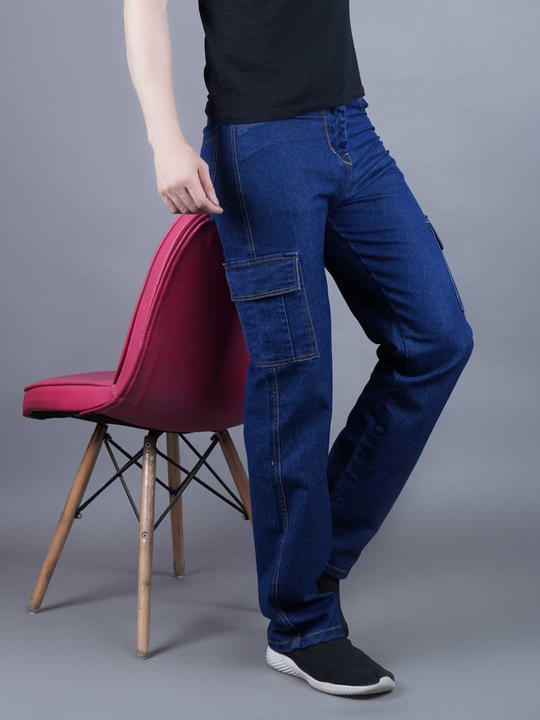 

LINARIA Men Cotton Classic Regular Fit Jeans, Blue