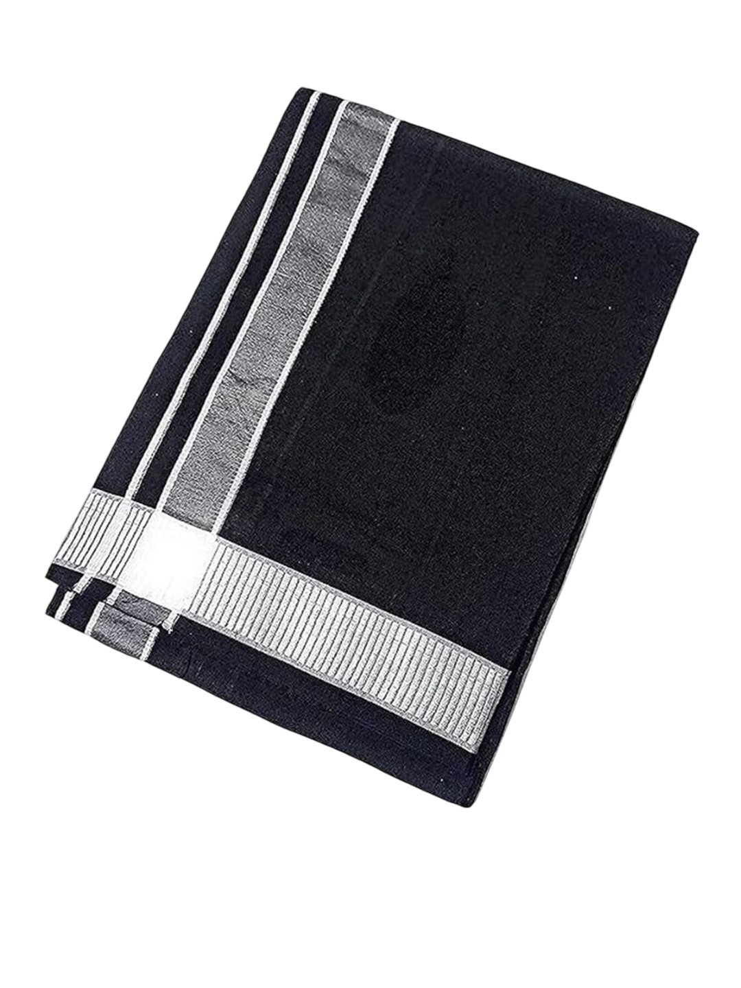 

Suman Tex Striped Cotton Lungi, Black