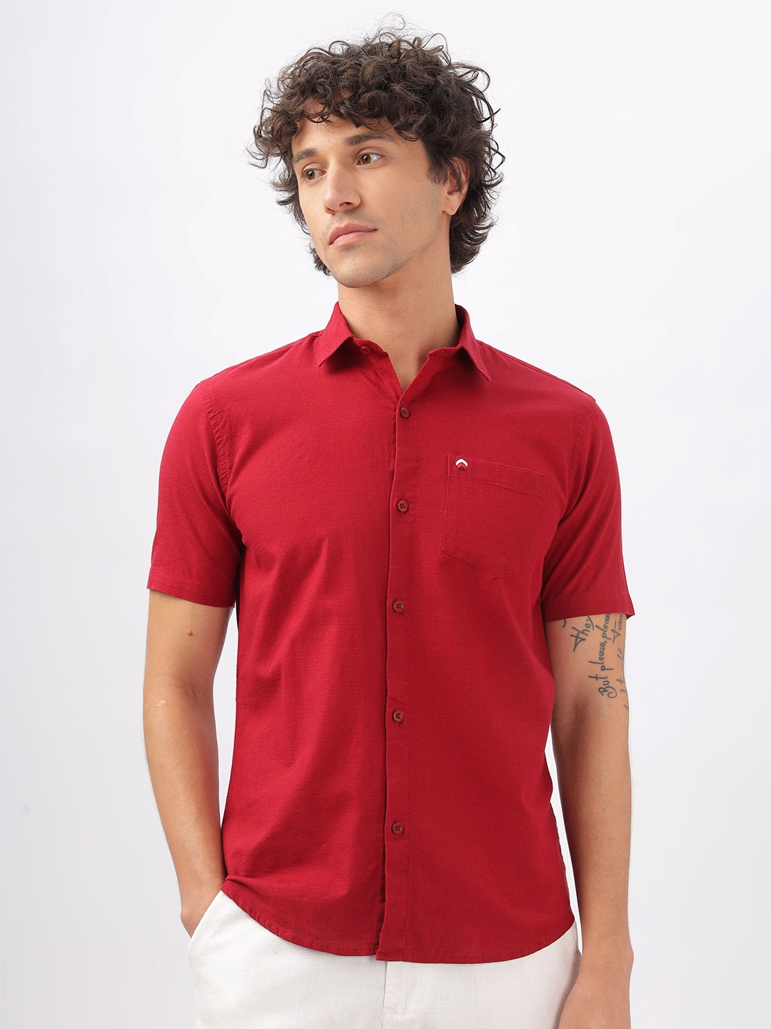 

BS BLUE SQUAD Men Slim Fit Opaque Casual Shirt, Rose