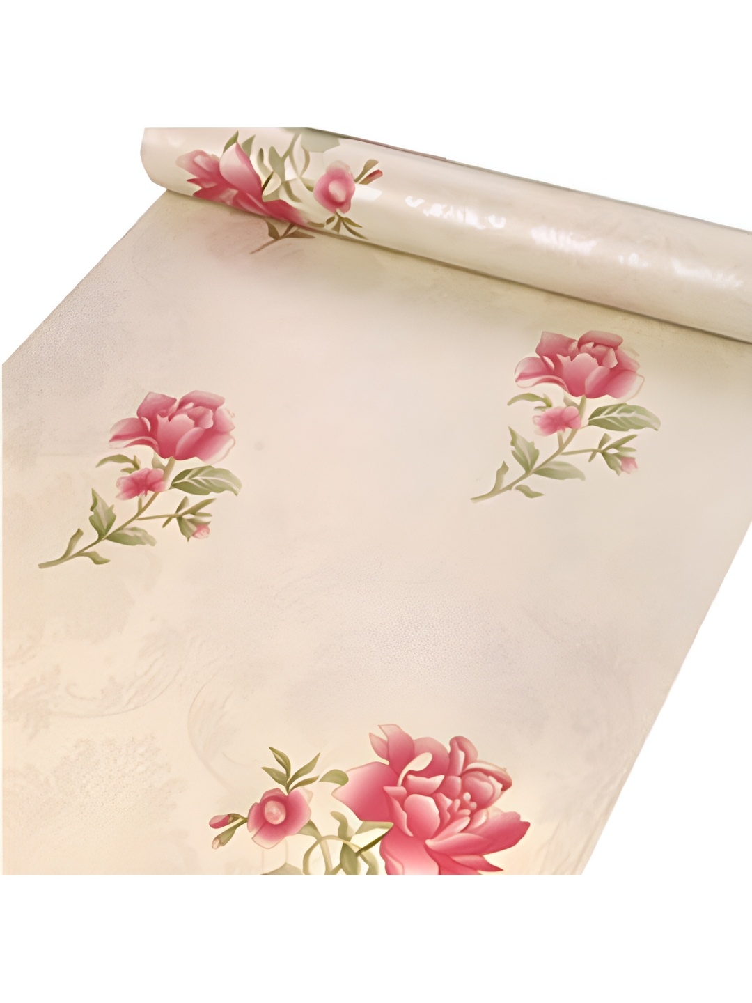 

ANNA CREATIONS Beige & Red Floral Printed Wallpaper