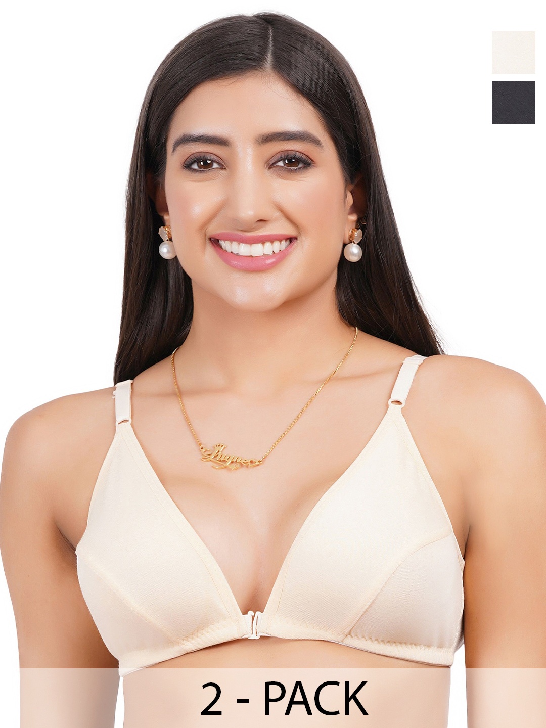 

Liigne Pack Of 2 Full Coverage T-shirt Bra, White