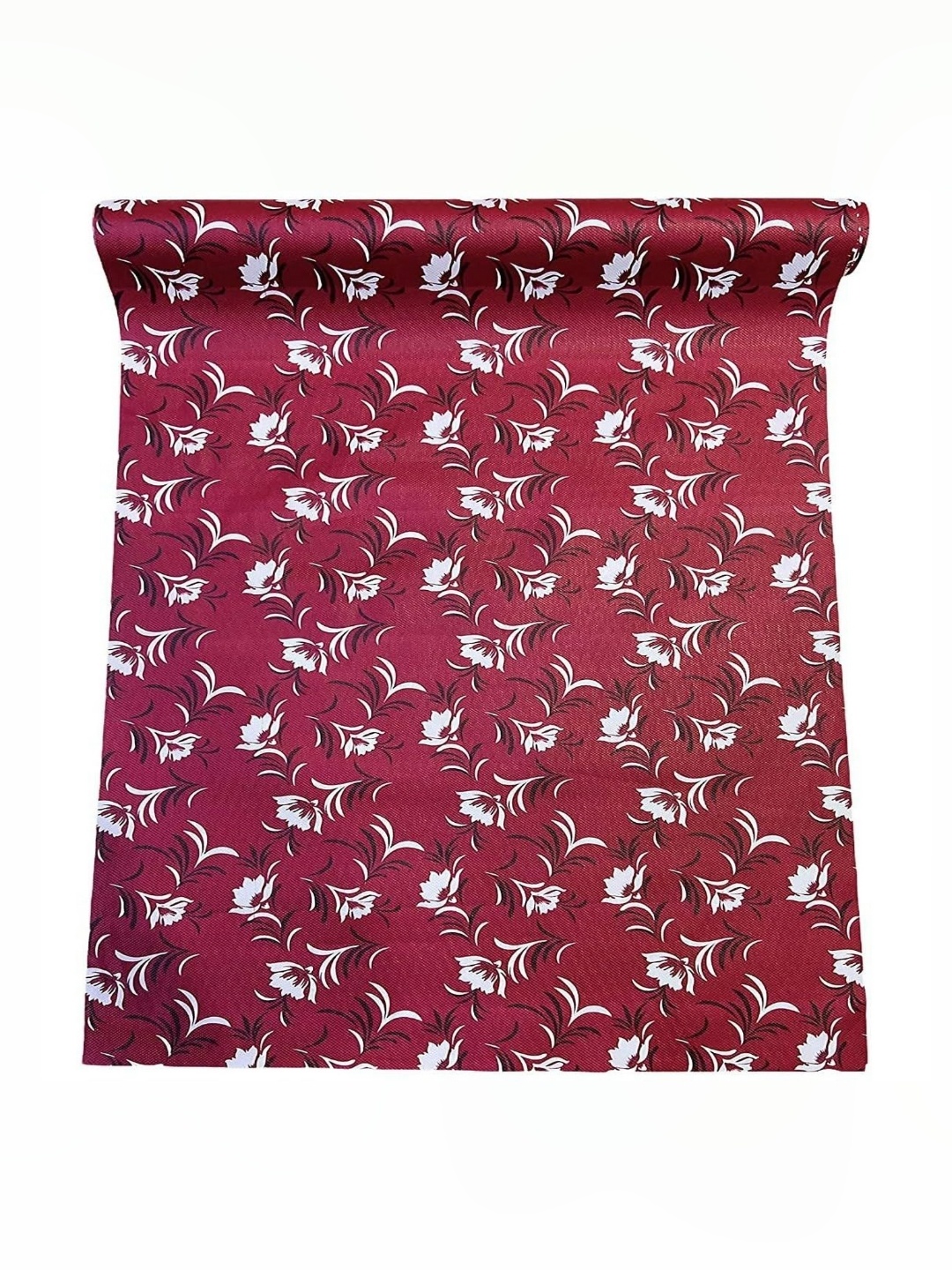

REVEXO Red & White Floral Printed Reusable Kitchen Shelf Liner