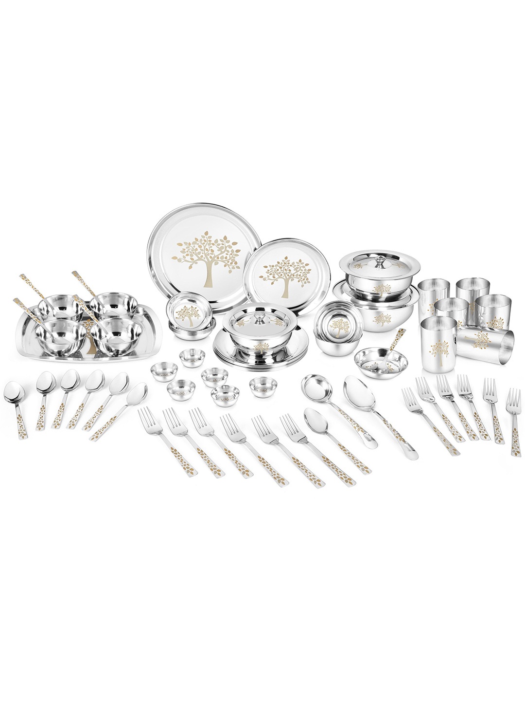 

Classic Essentials Unisex Silver Dinner Set