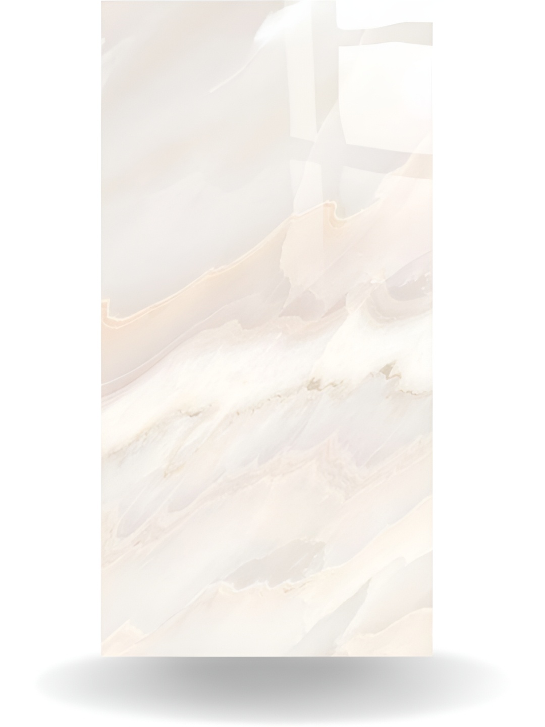

ANNA CREATIONS Cream-Colored Abstract Printed Waterproof Decorative Wall Sticker