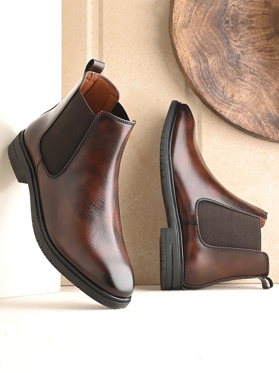 

Layasa High Top Chelsea Boots, Brown
