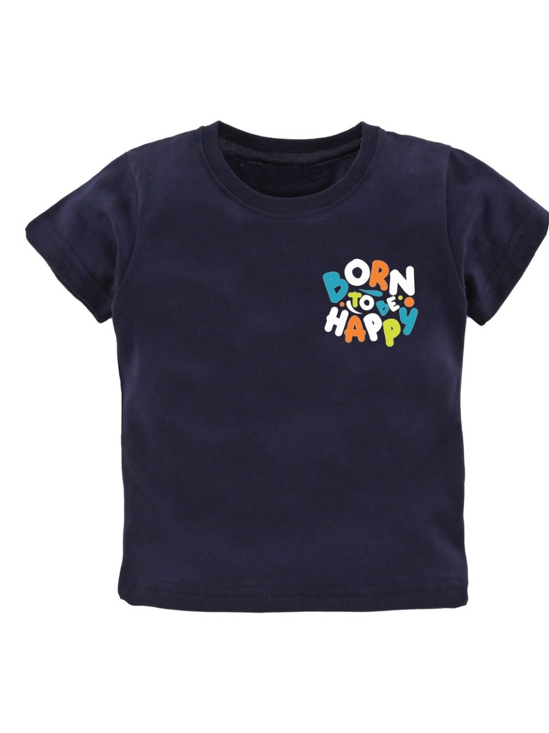 

KAVEE Boys Bio Finish Typography Printed Round Neck Pure Cotton T-shirt, Navy blue