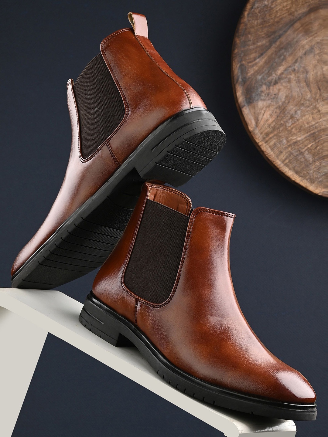 

Layasa High Top Chelsea Boots, Tan