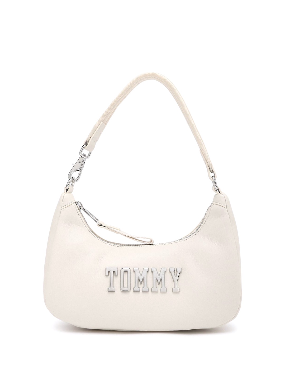 

Tommy Hilfiger PU Oversized Swagger Sling Bag with Applique, Beige