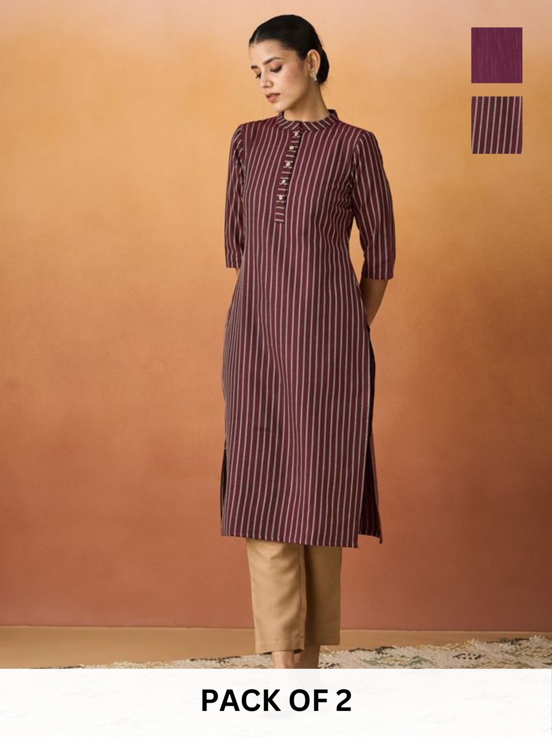 

KALINI Women Kurta, Maroon