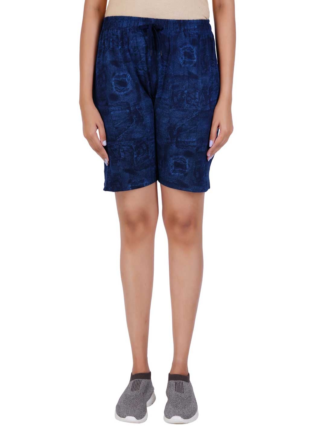 

GUIDE Women Pack Of 2 Printed Shorts, Navy blue